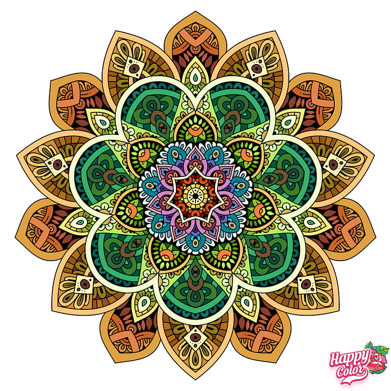 Mandala, art, drawing, rangoli, HD phone wallpaper