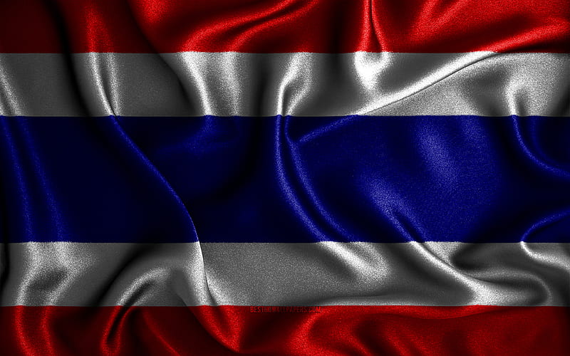 Thai flag silk wavy flags, Asian countries, national symbols, Flag of  Thailand, HD wallpaper | Peakpx