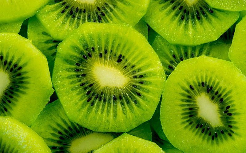 kiwi fruits, close-up, exotic fruit, HD wallpaper