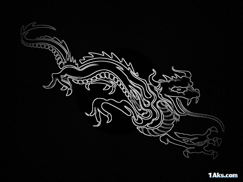 dragon tattoo, tattoo, black, chinese, dragon, flag, HD wallpaper