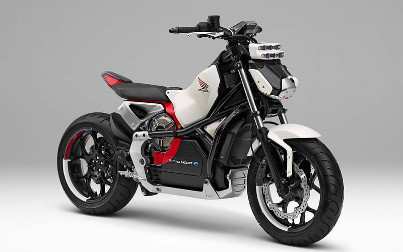 Honda Riding Assist-e Concept, 2018, electric motorcycle new motorcycle, Japanese motorcycle, future, Honda, HD wallpaper