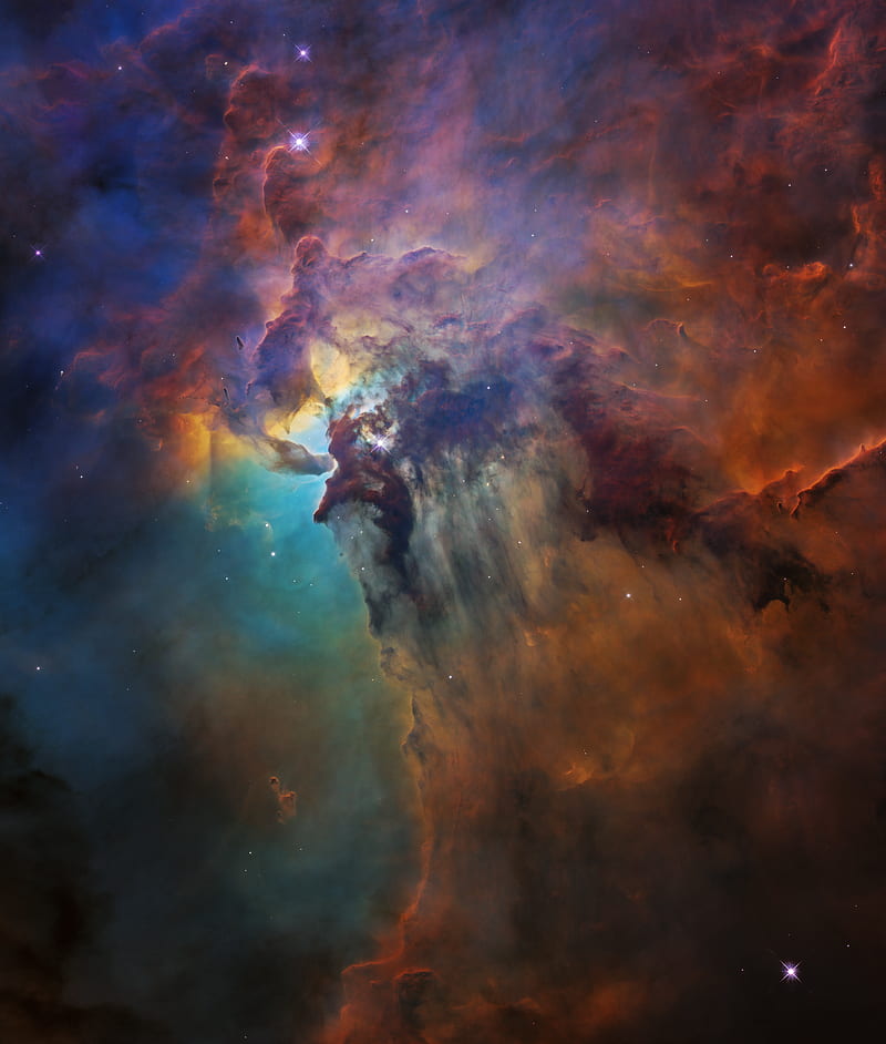 space, NASA, Hubble, universe, stars, space art, nebula, digital art, Hubble Deep Field, HD phone wallpaper