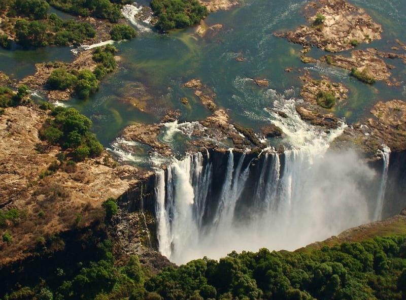*** The Victoria waterfall in Zimbabwe ***, piekny, wodospad, woda, nature, HD wallpaper