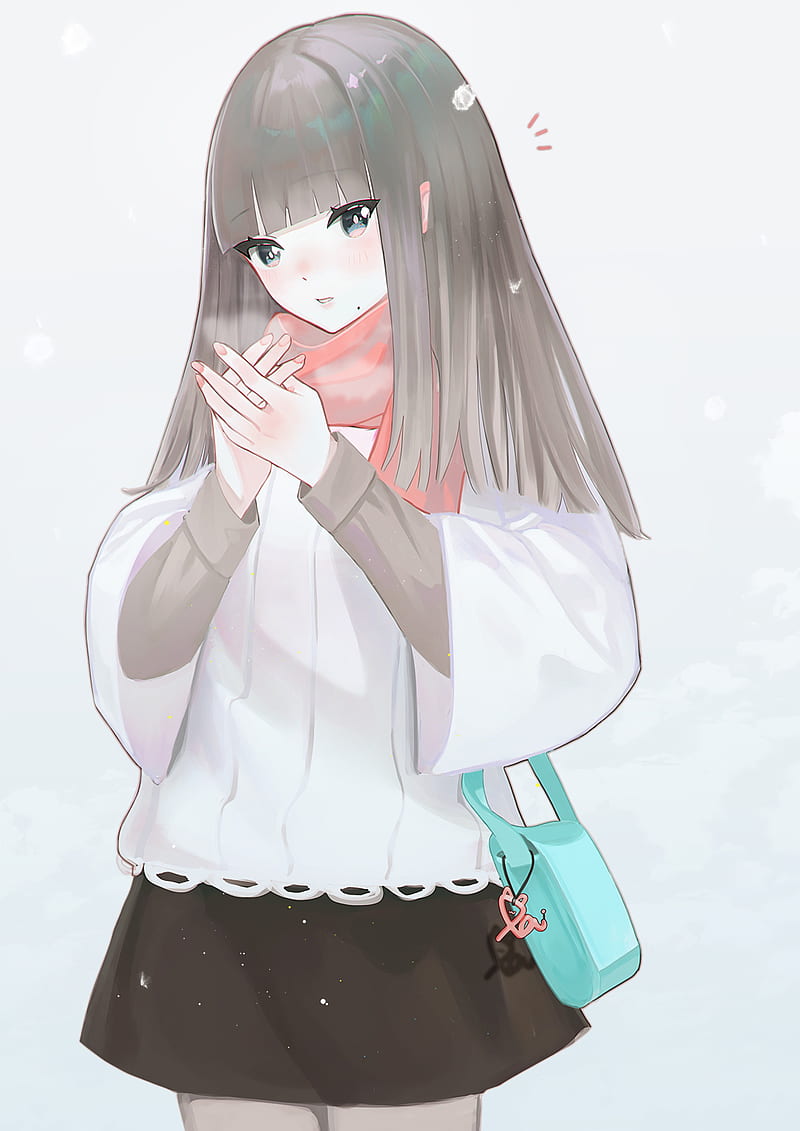 Girl, blush, cold, anime, HD phone wallpaper | Peakpx