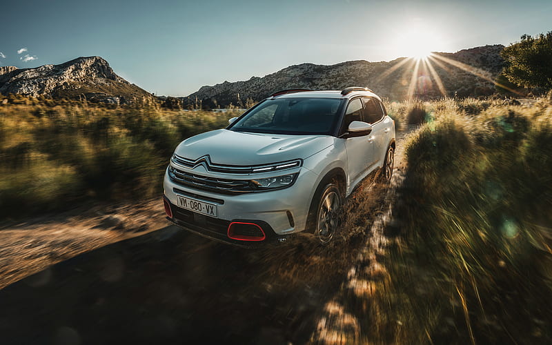 Citroen C5 Aircross, crossovers, 2018 cars, offroad, white C5 Aircross, french cars, Citroen, HD wallpaper