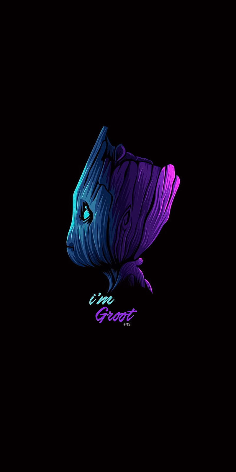 BABY GROOT, 2019, galaxy, guardians of the galaxy, i am groot, i phone, i phone , love, neon, HD phone wallpaper