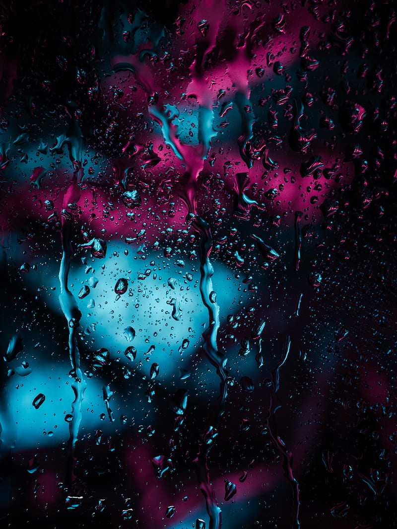 raining, water drops, window, blurry, HD phone wallpaper