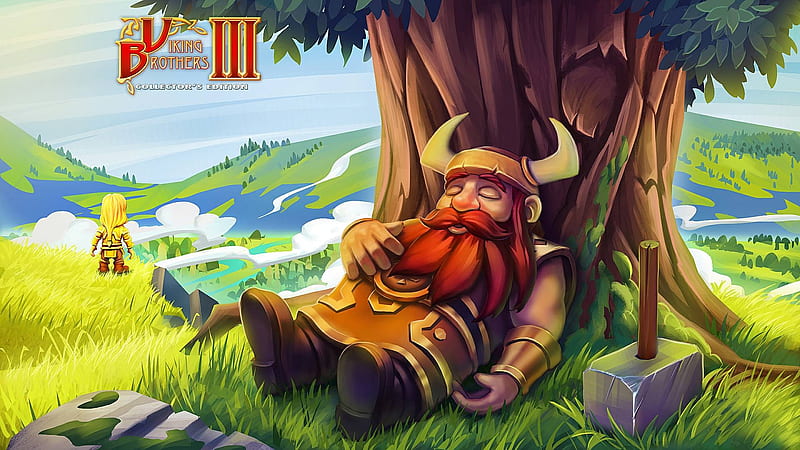 Viking Brothers 3-04, cool, video games, puzzle, fun, time management, HD wallpaper