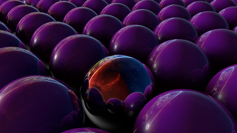 3d Cgi Digital Art Violet Balls Abstract Hd Wallpaper Peakpx