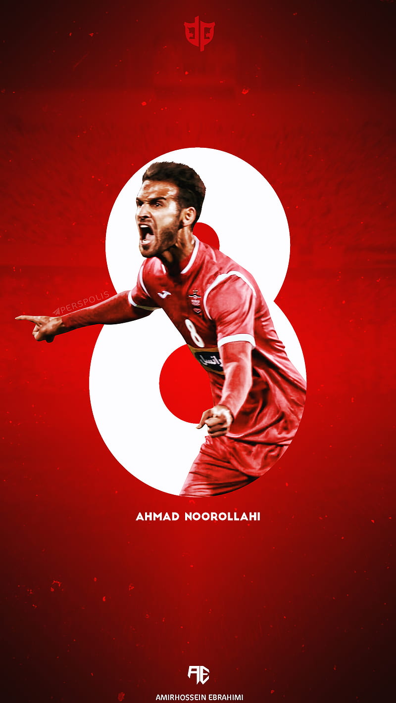 Ahmad Nourollahi, iranian, persepolis fc, perspolis, reds, soccer, HD phone wallpaper