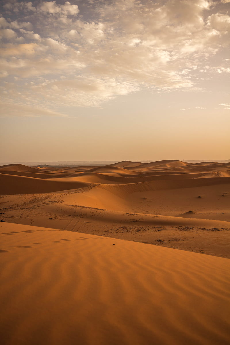 Desert Wallpaper 4K Evening Sand Dunes Alone 5417