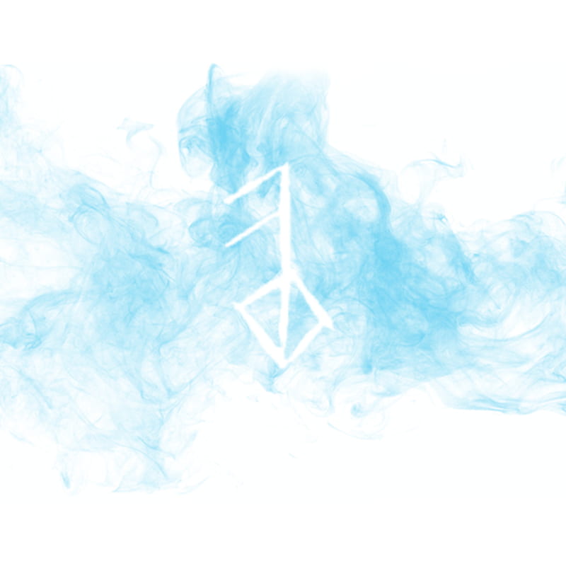 Loverune, blue, love, pretty, rune, viking, HD phone wallpaper