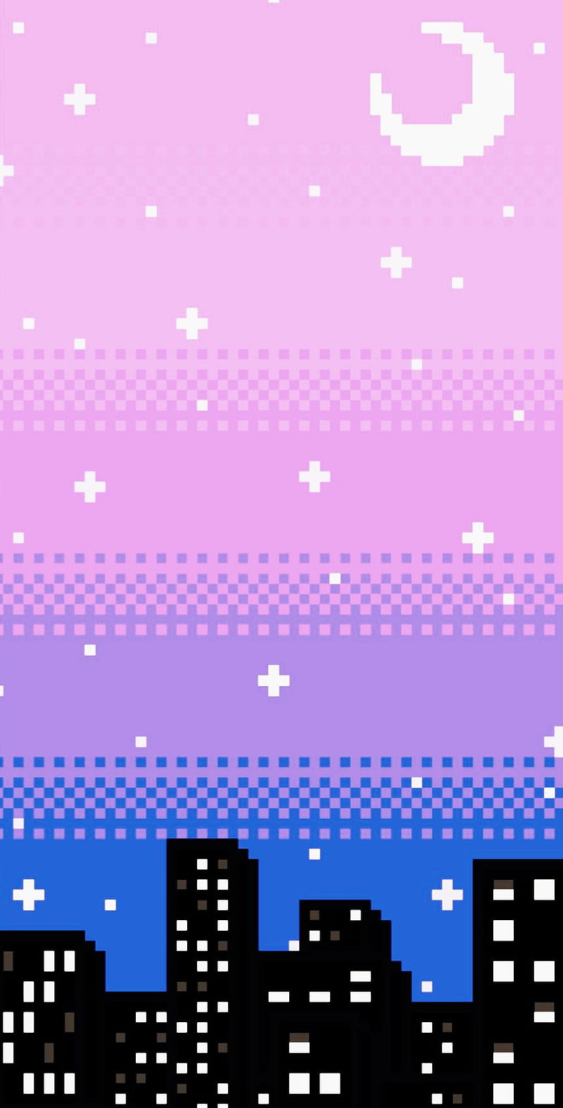 Starry Night, bisexual flag, pixels, HD phone wallpaper | Peakpx
