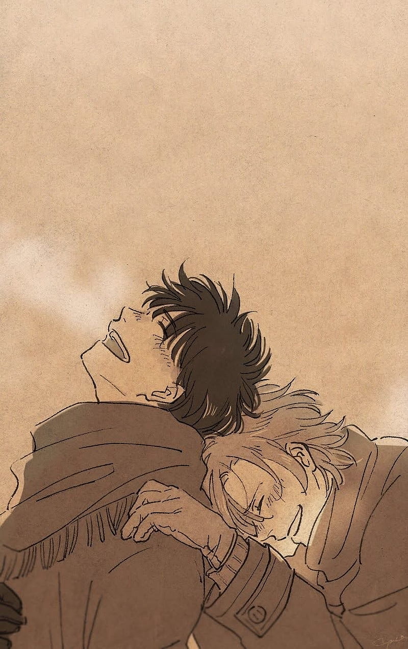 ash and eiji fanart, banana fish