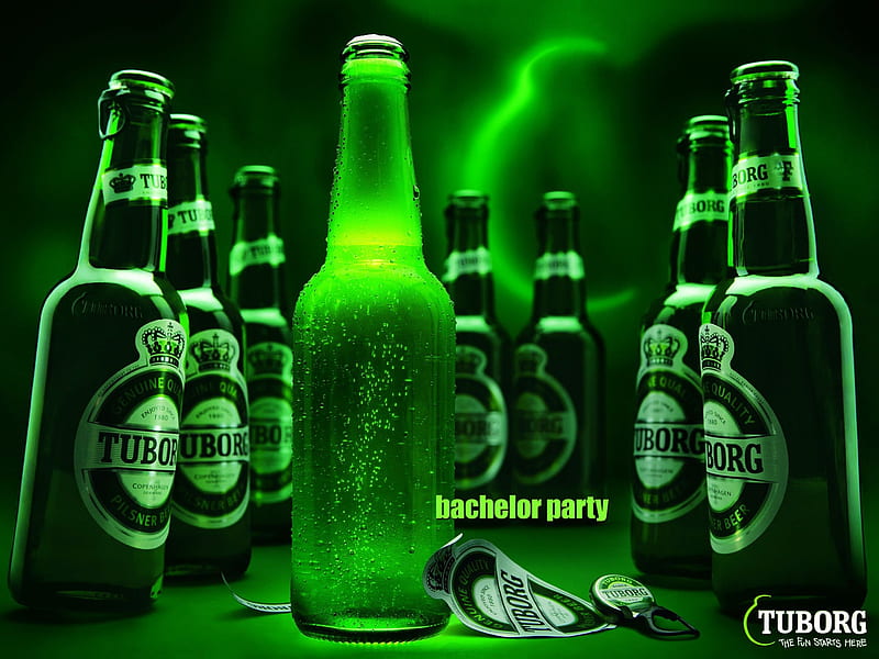 Tuborg Beer, alcohol, tuborg, drink, beer, bottles, HD wallpaper