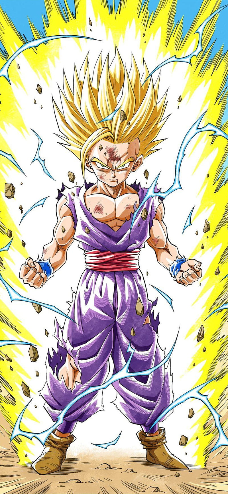 Gohan Super Saiyan 2 HD Mobile Wallpaper.