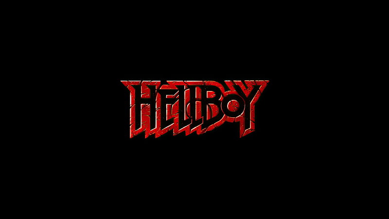 Hellboy Logo , hellboy, superheroes, movies, logo, dark, black, HD wallpaper