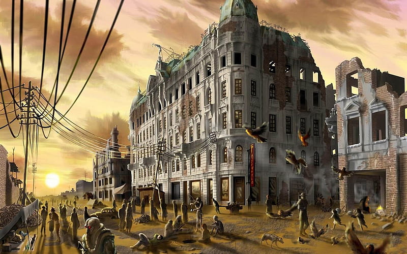 Doomsday World-Aftermath world illustrator, HD wallpaper