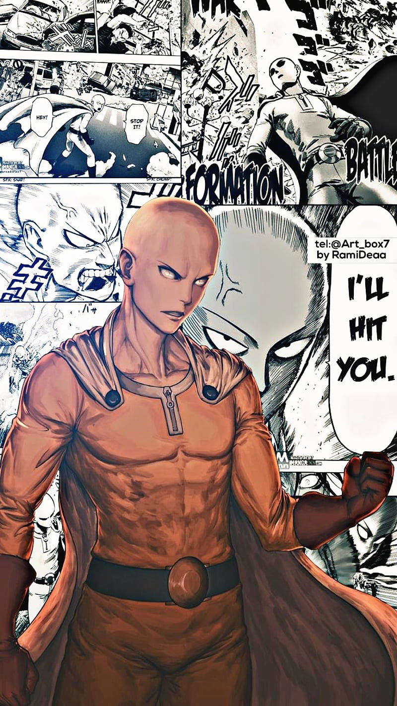 One Punch Man Saitama Artwork AMOLED 5K Wallpaper