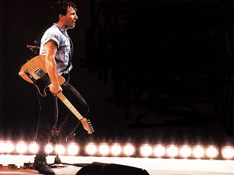 Bruce Springsteen, male, voice, guitar player, good, singer, light, HD wallpaper