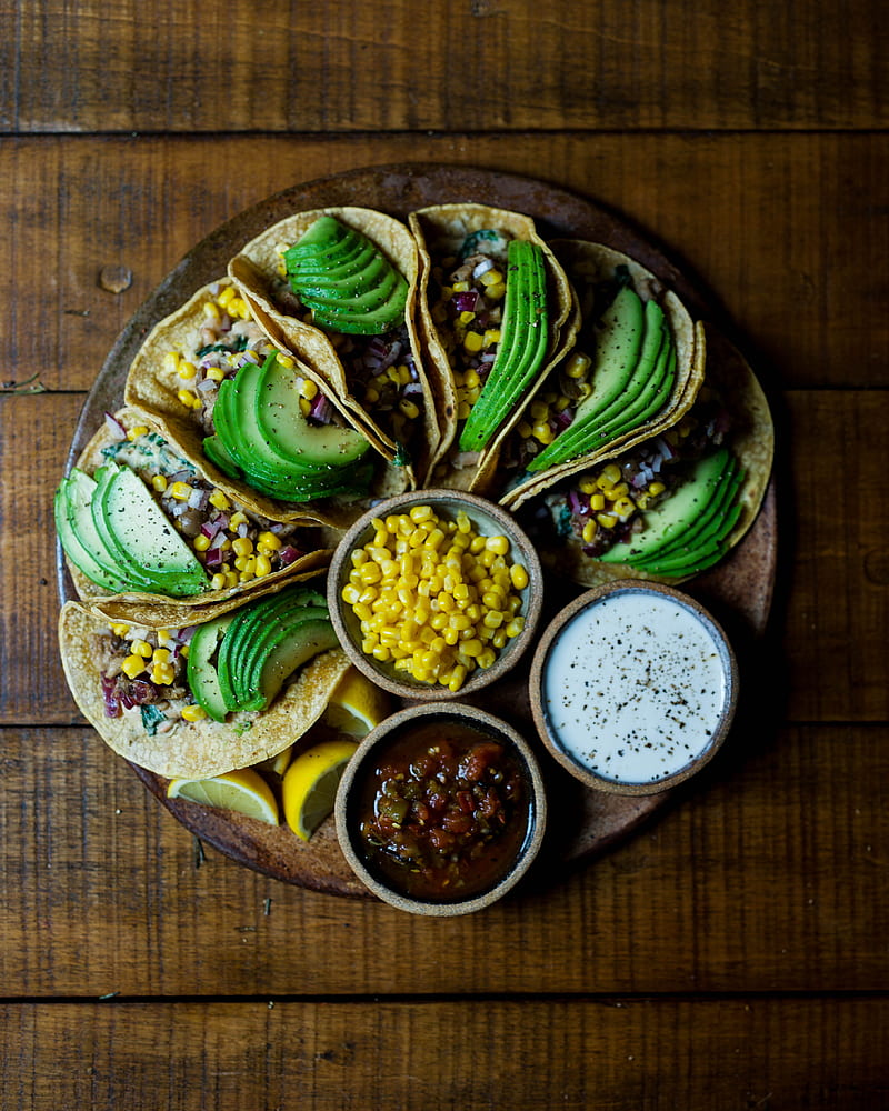 assorted tacos on wooden plate, HD phone wallpaper