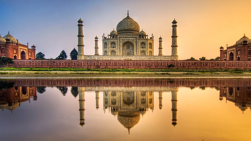 Taj Mahal India, india, world, taj-mahal, wonders-of-the-world, HD wallpaper