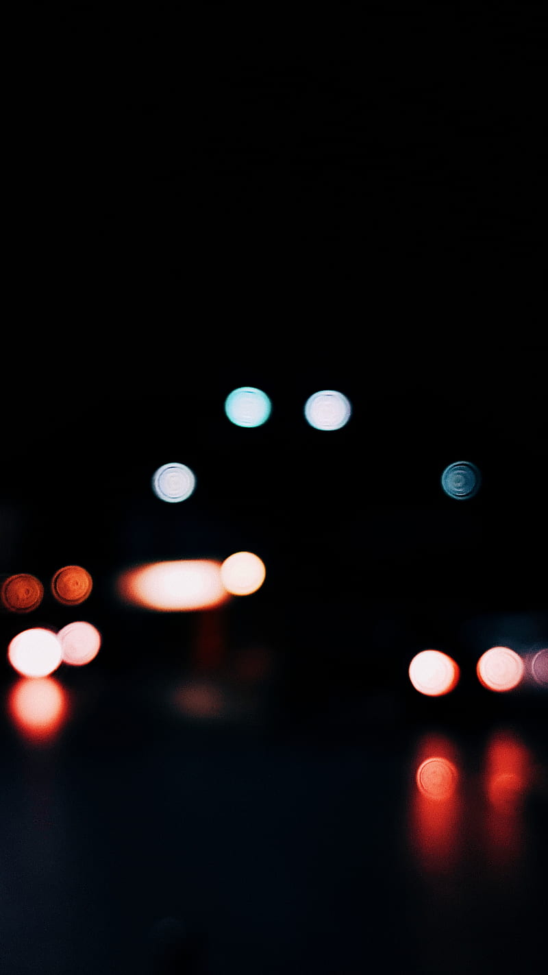 glare, lights, bokeh, blur, dark, HD phone wallpaper