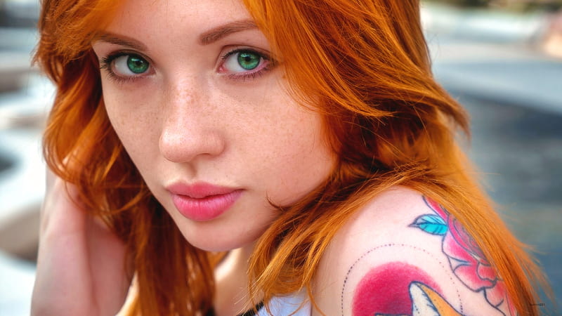 Model--With-Red-Hair-And-Green-Eyes-2, model, eyes, green, redhair, HD  wallpaper | Peakpx