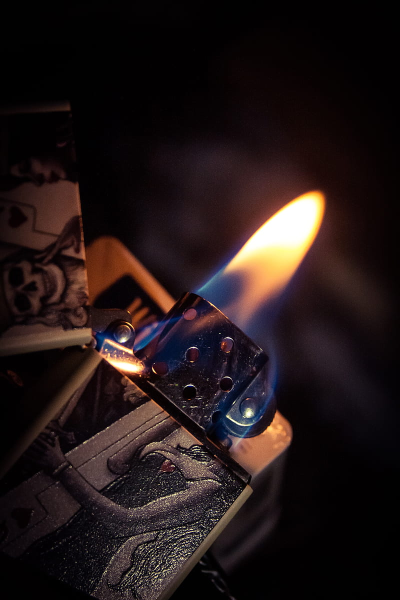 zippo, fandak, fire, light, lighter, smoke, smoking, HD phone wallpaper