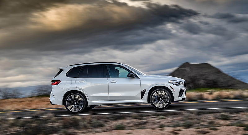 2020 BMW X5 M Competition (Color: Mineral White; US-Spec) - Side , car, HD wallpaper