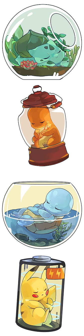 cute charmander and pikachu