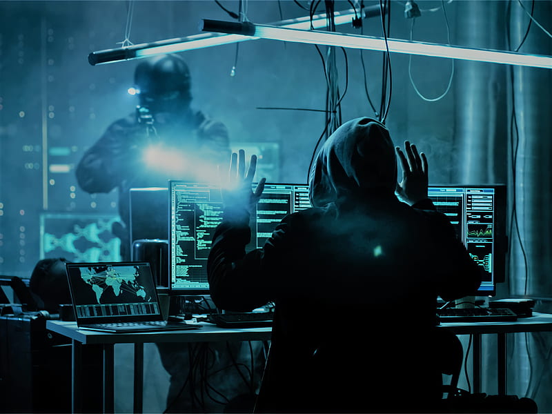 Anonymous Hacker Caught by Police Artistic, HD wallpaper