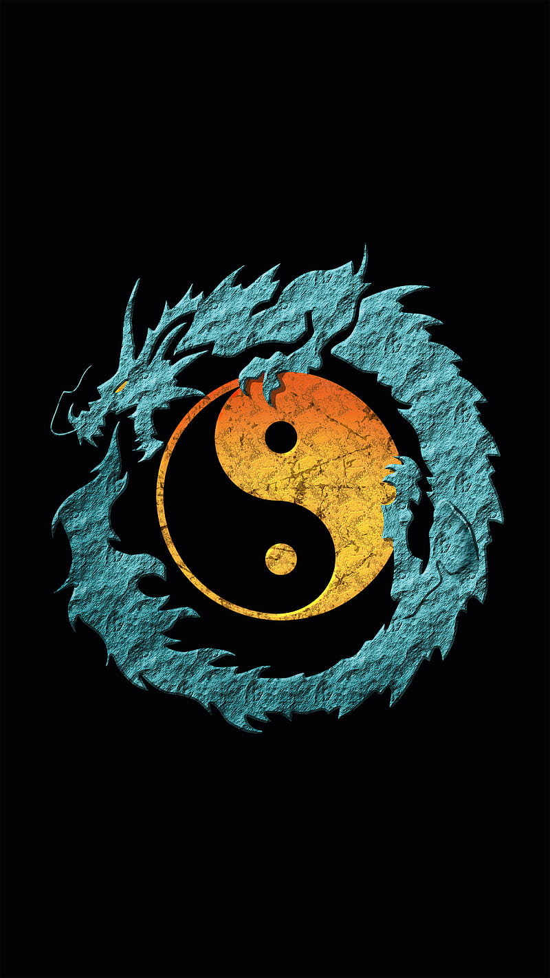 Yin Yang Dragon , Fenrir, HD phone wallpaper