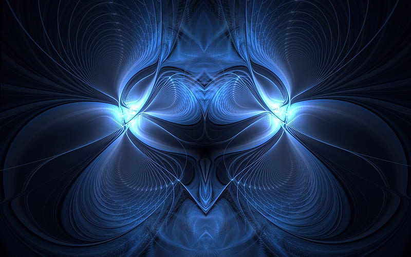 Love the night, fractal, abstract, blue, night, HD wallpaper | Peakpx