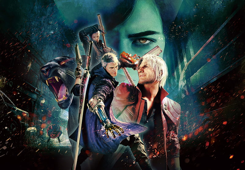 Download wallpaper devil, nero, devil may cry 5, dmc 5, trigger, section  games in resolution 1600x1200