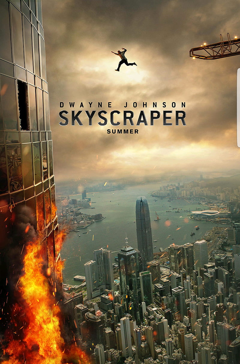 Skyscraper, city, dwayne, johnson, movie, new, new york, rock, the, HD phone wallpaper