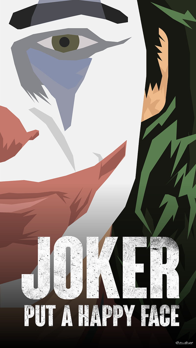 Joker, fake smile, happy face, joker 2019, joker movie, put happy face, HD phone wallpaper