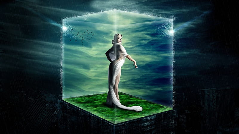 Nature Queen-(www.Motion.com), concept, angel, queen, beauty, nature, HD wallpaper