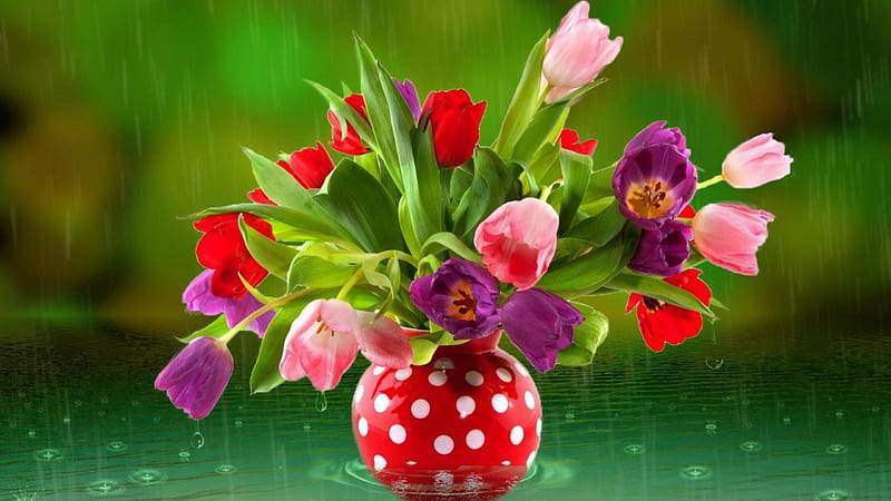Flowers in vase, flower, vase, nature, water, HD wallpaper | Peakpx