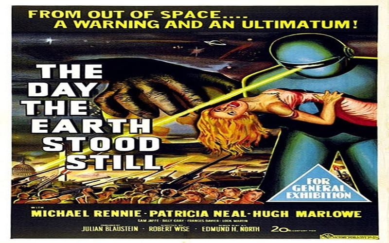 The Day The Earth Stood Still, posters, hollywood, sci fi, films, movies, cult films, classic, HD wallpaper