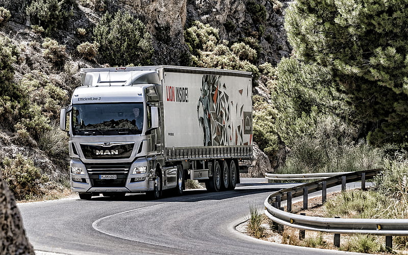 2019, Man TGX, truck with a trailer, truck on the highway, new white TGX, trucking concepts, cargo delivery concepts, HD wallpaper
