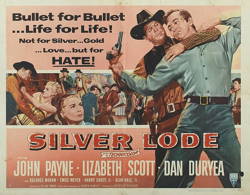 Classic Movies - Silver Lode (1954), Classic Movies, Dan Duryea, Lizabeth Scott, John payne, Silver Lode 1954, Harry Carey Jnr, HD wallpaper