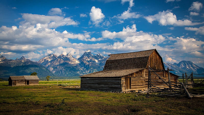 Countryside, mountains, nature, fun, field, barn, HD wallpaper | Peakpx