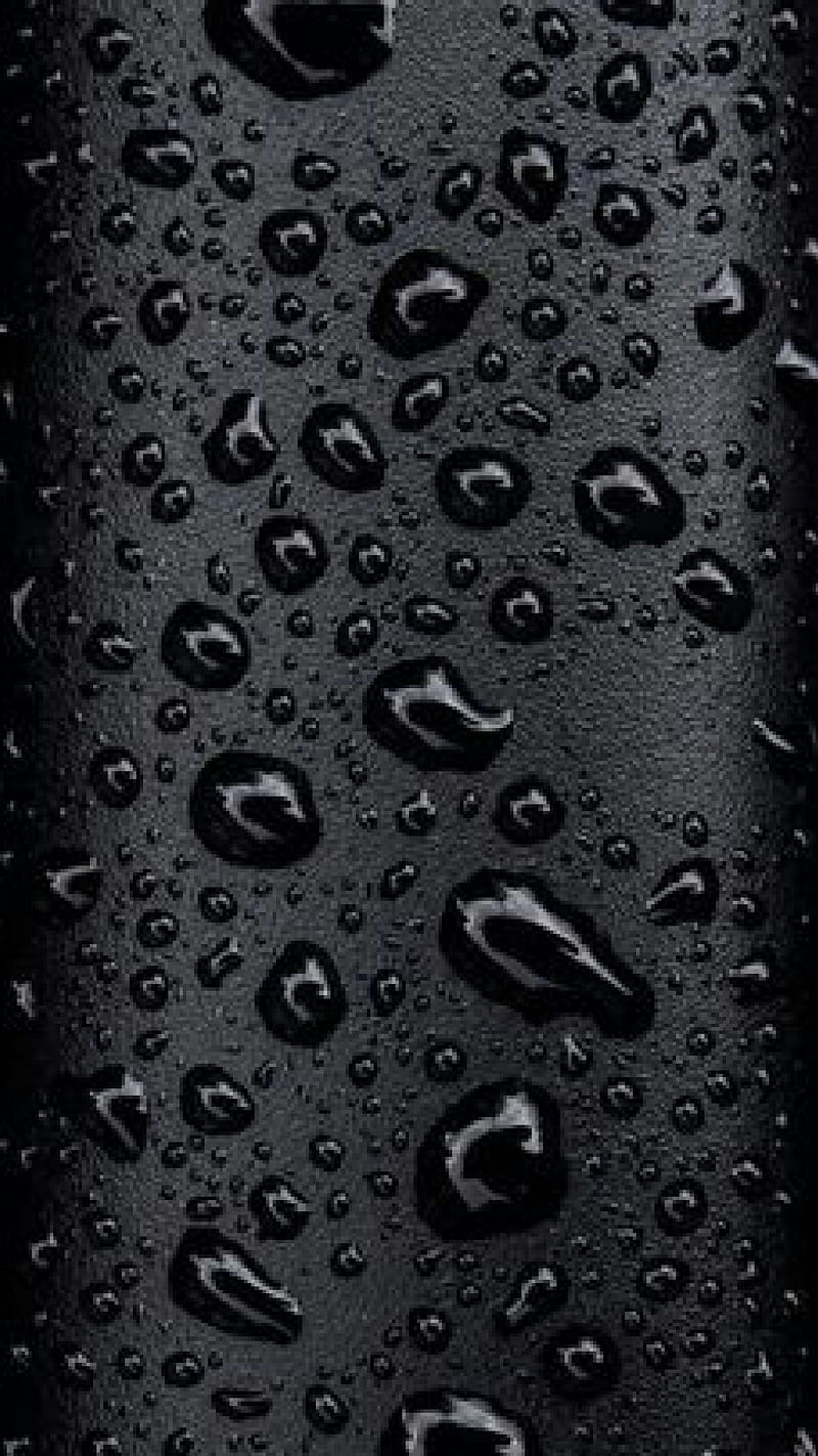 Samsung galaxy S8, black, drops, edge, logo, one, rain, simple, ultra, water, white, HD phone wallpaper
