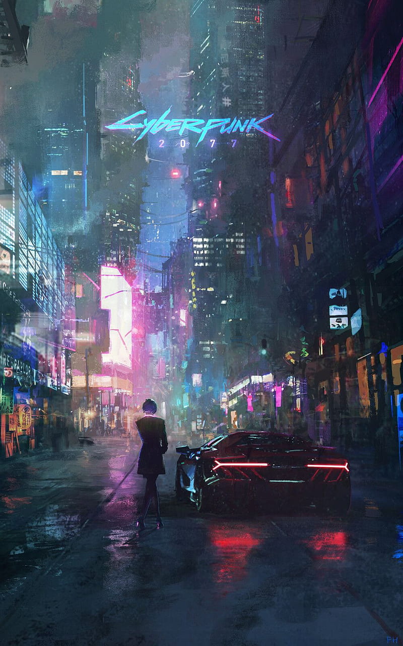 Cyberpunk 2077 , city, future, geme, gemes, japan, street, tokyo, HD phone wallpaper