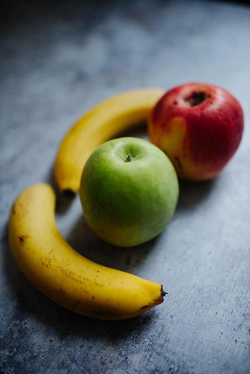 apples, bananas, fruits, fresh, HD phone wallpaper