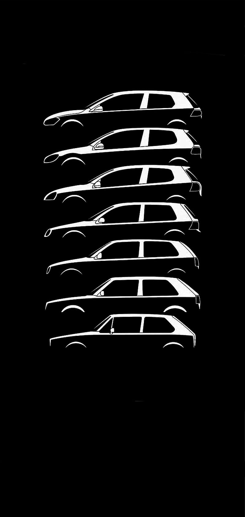 VW Golf, black, car, vehicle, volkswagen, vw, HD phone wallpaper