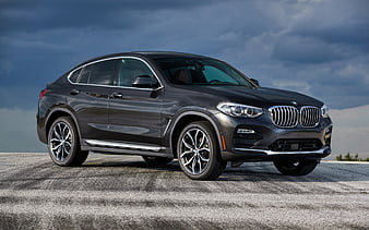 BMW X4, 2019, front view, exterior, new gray X4, sport SUV, German cars, BMW, HD wallpaper