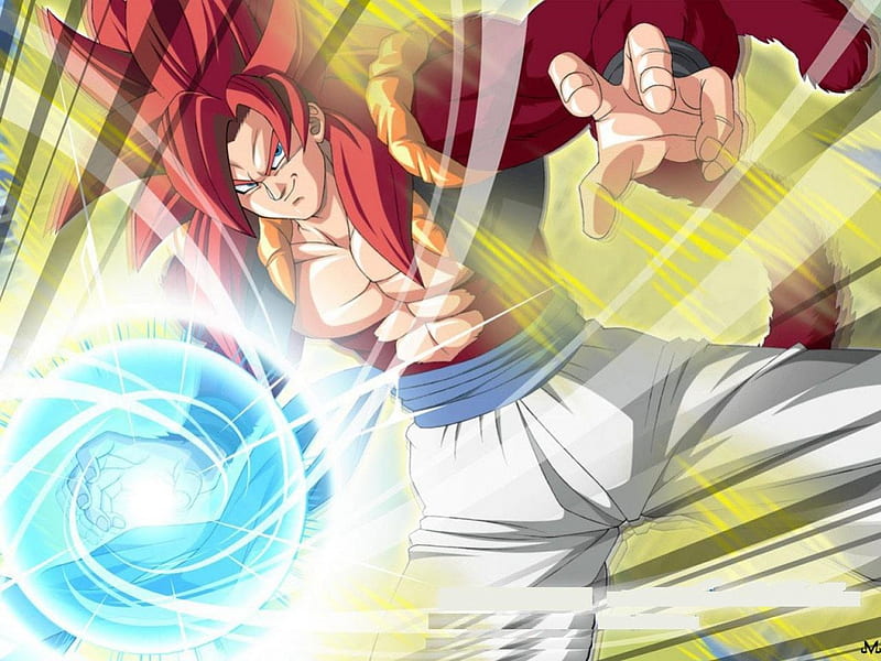 Gogeta Goku Fusion Dbz Tail Red Hair Saiyans Vegeta Spiky Hair Dragonball Gt Hd Wallpaper Peakpx