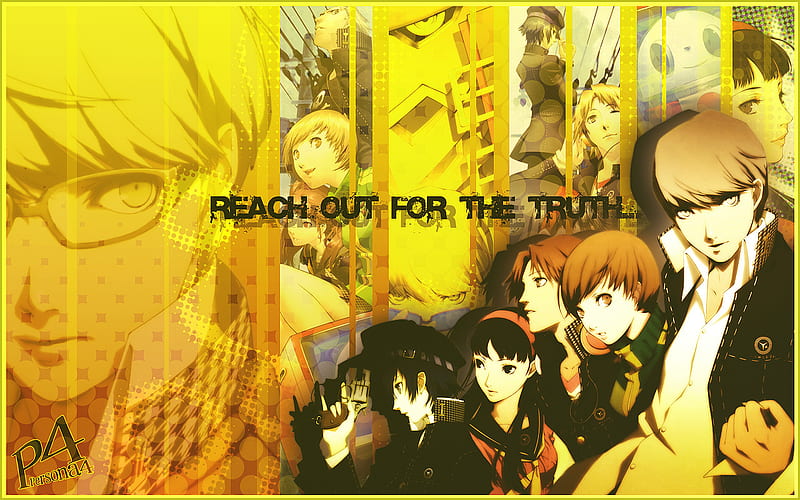 Persona 4 Reach Out, person, p3, smt, p4, artwork, shin megam tensei, HD wallpaper